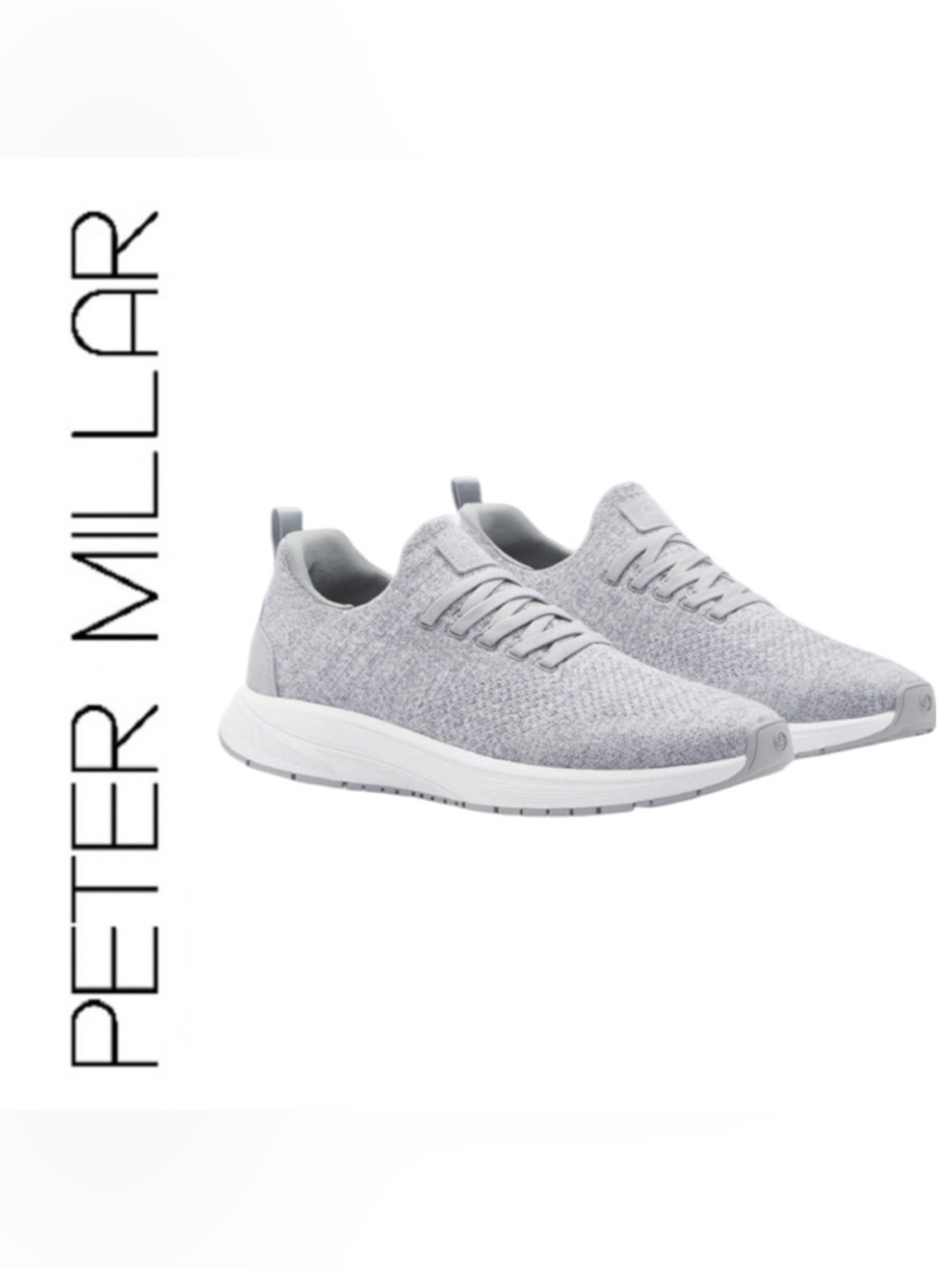 Peter Millar Odeon Knit Sneaker Gale Grey Men’s 12.5 NWOB $199